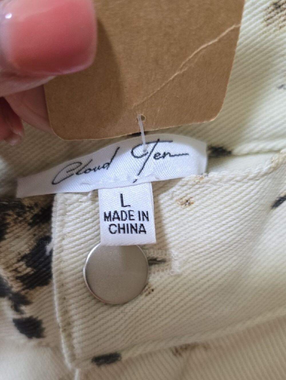 Cow Spot-Print Wide Leg Jeans - Picture 2 of 4